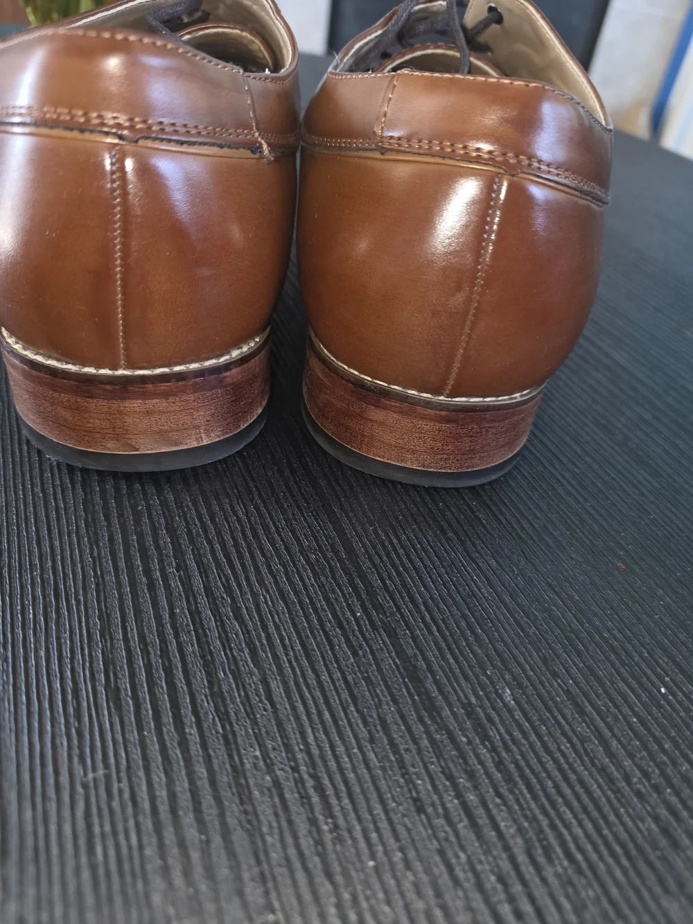 Unlisted Brand Men’s Brown Leather Lace-Up Dress Shoes 13 Wide